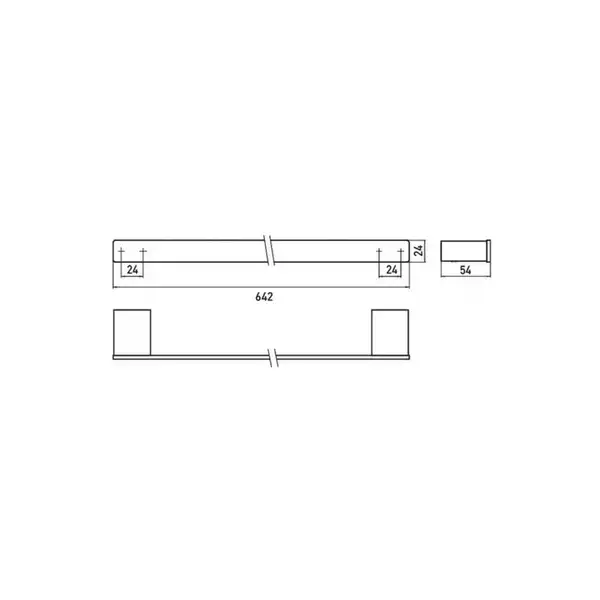 Полотенцедержатель 842 мм Emco Loft Black, чёрный матовый (056013380) фото 2 Aquada.com.ua
