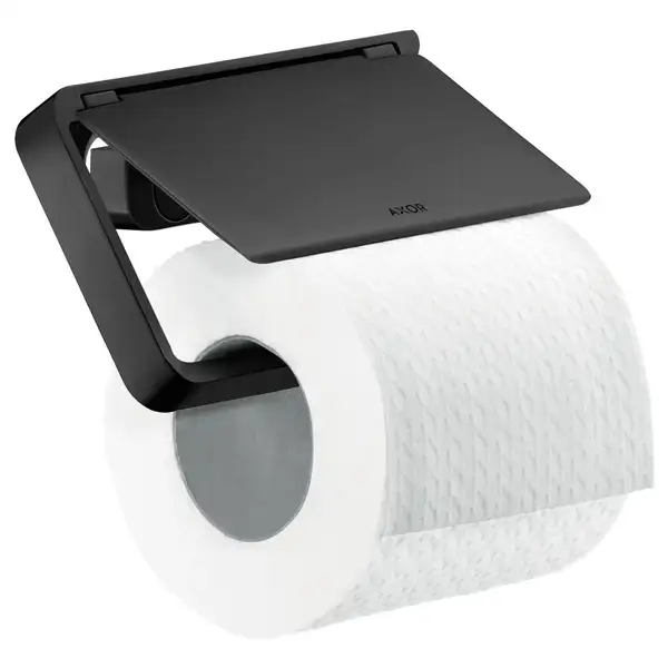 Бумагодержатель с крышкой Axor Universal Accessories (цвет - satin black) (42836350) фото 1 Aquada.com.ua