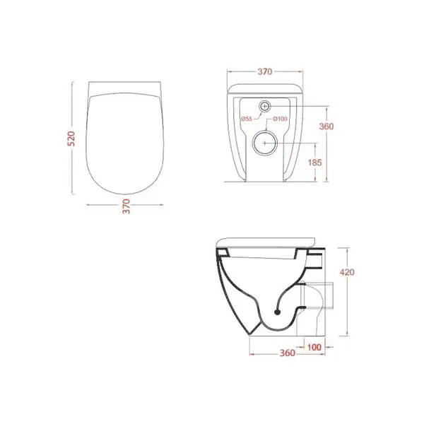ARTCERAM Унитаз напольный безободковый ArtCeram File 2.0 с сиденьем для унитаза Soft Close (FLV005 01; 00 + FLA002 01) фото 4 Aquada.com.ua