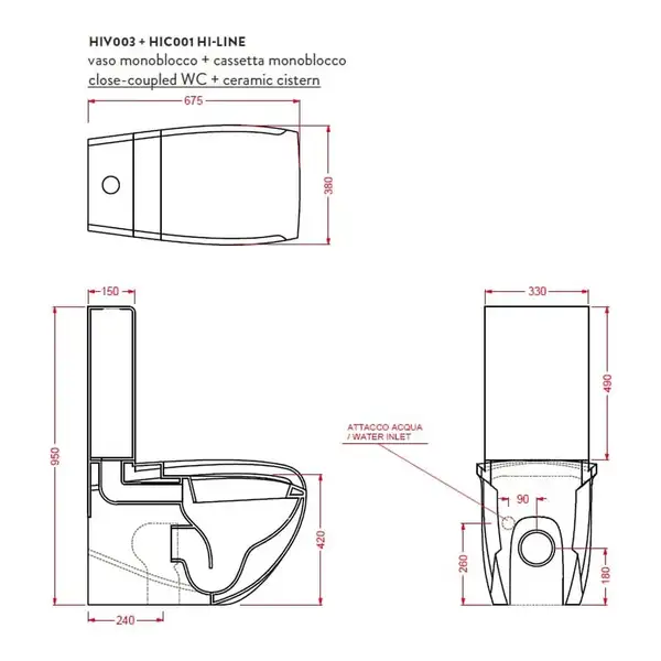 ARTCERAM Унитаз напольный ArtCeram Hi-Line белый глянец (HIV003 01; 00+HIC001 01; 00+HIA001 01; 71) фото 3 Aquada.com.ua