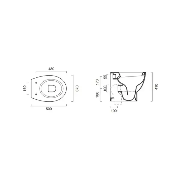 Унитаз напольный, без бачка Catalano New Light с сиденьем Soft Close (1VPLI00+5NLV5STF00) фото 3 Aquada.com.ua