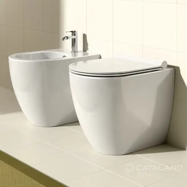 Унитаз напольный Catalano Sfera с сиденьем Soft Close (ободковый), белый мат (1VPS54RBM+5SCSTPBM) фото 2 Aquada.com.ua