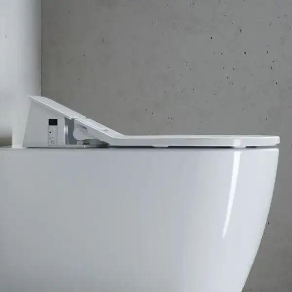 Унитаз-биде Rimless (безободковый) Duravit Me by Starck с сиденьем SensoWash® Slim (2529590000+611000002000300) фото 4 Aquada.com.ua