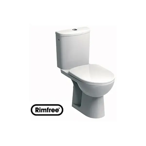 KOLO NOVA PRO Rimfree унитаз-компакт: унитаз напольный, г/в, Rimfree, бачок округлой формы, нижн/п, 6/3 л, с микролифтом (M39044000) фото 1 Aquada.com.ua