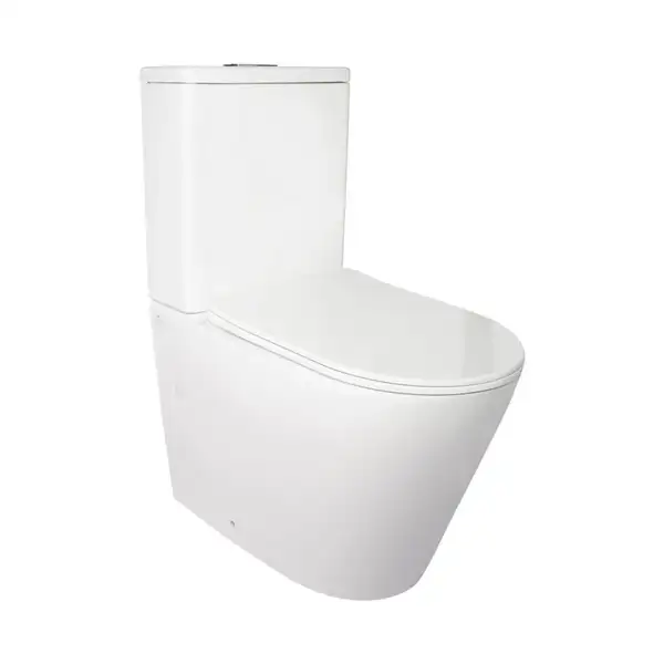Унітаз-компакт Qtap Stork безобідковий з сідінням Soft-close QT15222178W (QT15222178W) фото 1 Aquada.com.ua