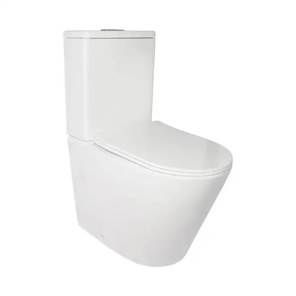 Унітаз-компакт Qtap Stork безобідковий з сідінням Soft-close QT15222179W (QT15222179W) фото 1 Aquada.com.ua