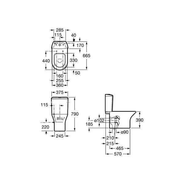 Roca Унитаз Рока Nexo с сидением Soft Close (A34964000W)
