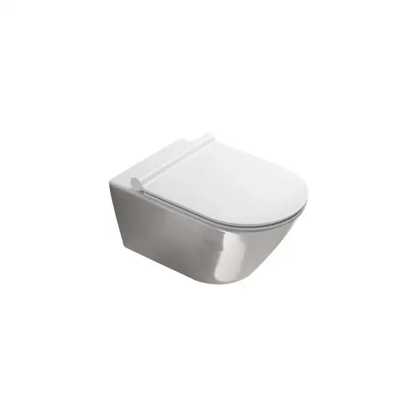 Унитаз подвесной NewFlush (безободковый) Catalano Gold & Silver с сиденьем Soft Close (1VS55NRBA+5SCSTP000) фото 1 Aquada.com.ua Унитаз подвесной NewFlush (безободковый) Catalano Gold & Silver с сиденьем Soft Close (1VS55NRBA+5SCSTP000) фото 1 Aquada.com.ua