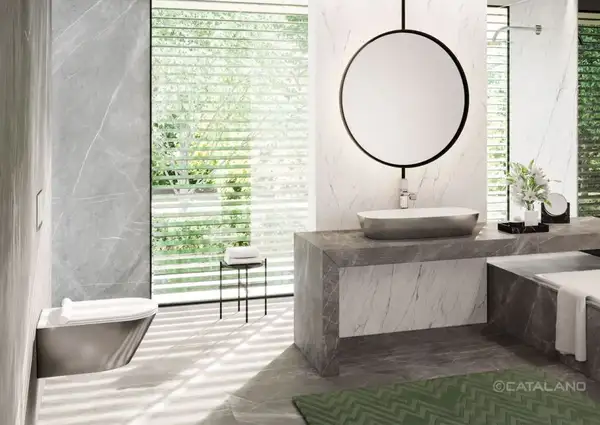 Унитаз подвесной NewFlush (безободковый) Catalano Gold & Silver с сиденьем Soft Close (1VS55NRBA+5SCSTP000) фото 2 Aquada.com.ua Унитаз подвесной NewFlush (безободковый) Catalano Gold & Silver с сиденьем Soft Close (1VS55NRBA+5SCSTP000) фото 2 Aquada.com.ua