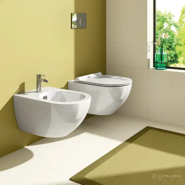 Унитаз подвесной Catalano Sfera NewFlush (безободковый) с сиденьем Soft Close Plus (1VSF54R00+5SCSTP000) фото 2 Aquada.com.ua