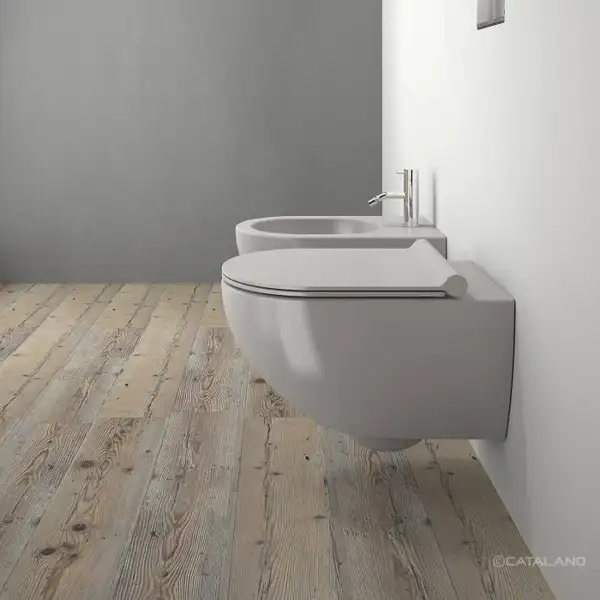 Унитаз подвесной NewFlush (безободковый) Catalano Sfera, серый матовый (1VSF54RCS) фото 2 Aquada.com.ua