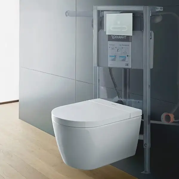 Унитаз-биде Rimless (безободковый) Duravit Me by Starck с сиденьем SensoWash® Starck f Lite (2510092000+612001012000310) фото 6 Aquada.com.ua