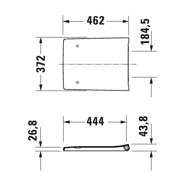 Унитаз подвесной Duravit Viu Rimless (безободковый), с сиденьем Soft Close (2511090000+0021190000) фото 6 Aquada.com.ua