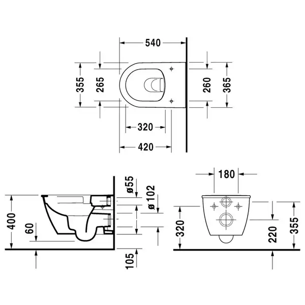 Унитаз подвесной Duravit Viu Rimless (безободковый) SensoWash® Slim (2511590000+611600002000300) фото 5 Aquada.com.ua