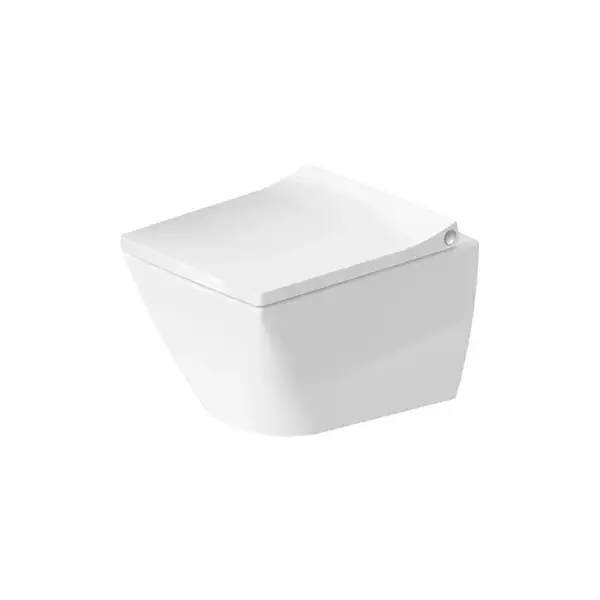 Унитаз подвесной компакт Duravit Viu Rimless (безободковый), с сиденьем Soft Close (2573090000+0021290000) фото 2 Aquada.com.ua