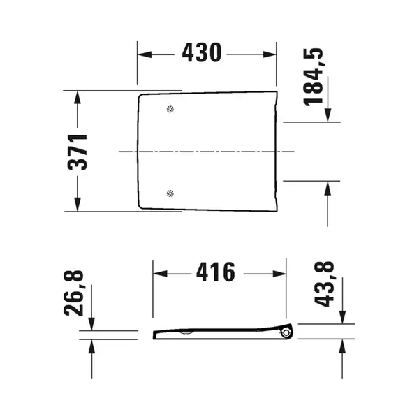 Унитаз подвесной компакт Duravit Viu Rimless (безободковый), с сиденьем Soft Close (2573090000+0021290000) фото 5 Aquada.com.ua