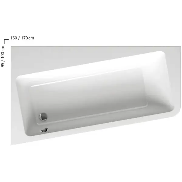 Ванна акриловая Ravak 10° 160 x 95 см, L (исполнение слева) (C831000000)