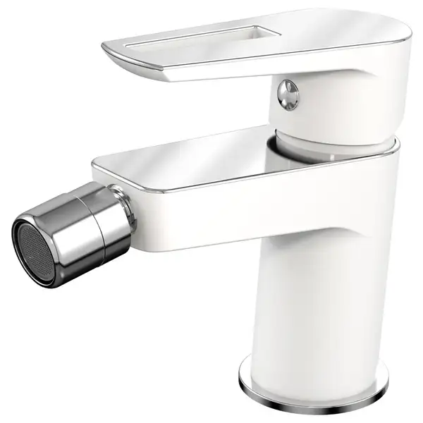 Смеситель для биде Imprese Breclav white (цвет - хром/белый) (40245W) фото 1 Aquada.com.ua