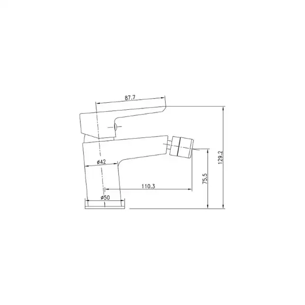 Смеситель для биде Imprese Breclav white (цвет - хром/белый) (40245W) фото 2 Aquada.com.ua