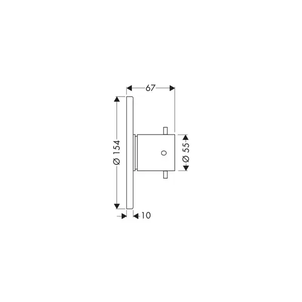Запорный/переключающий вентиль Trio/Quattro Axor Starck (цвет - хром) (10930000) фото 2 Aquada.com.ua