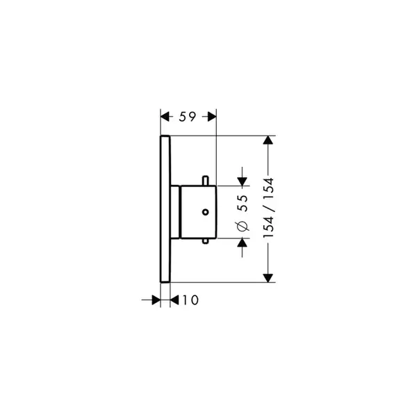 Запорный/переключающий вентиль Trio/Quattro Axor Starck X (цвет - хром) (10934000) фото 2 Aquada.com.ua