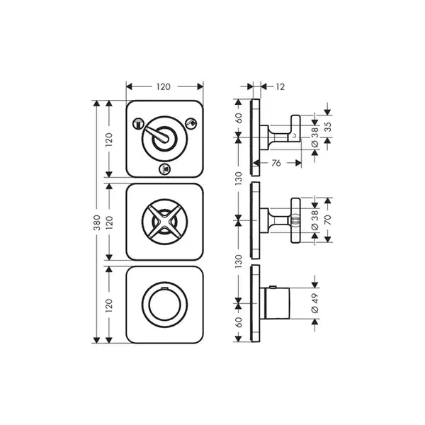 Термостат для душа Hansgrohe Axor Citterio E (36704000) фото 2 Aquada.com.ua Термостат для душа Hansgrohe Axor Citterio E (36704000) фото 2 Aquada.com.ua