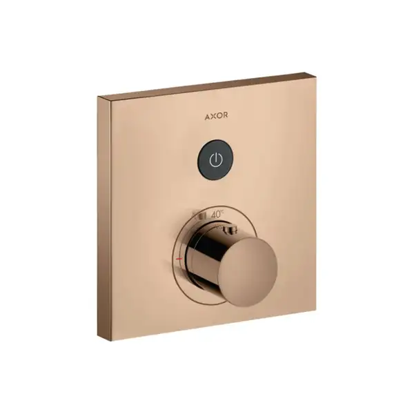 Термостат на 1 потребитель, скрытого монтажа Axor ShowerSelect (цвет - полированное красное золото) (36714300) фото 1 Aquada.com.ua