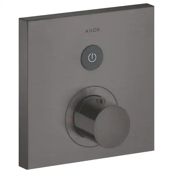 Термостат на 1 потребитель, скрытого монтажа Axor ShowerSelect (цвет - матовый чёрный хром) (36714340) фото 1 Aquada.com.ua