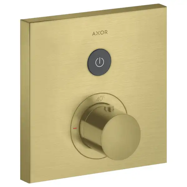 Термостат на 1 потребитель, скрытого монтажа Axor ShowerSelect (цвет - матовая латунь) (36714950) фото 1 Aquada.com.ua
