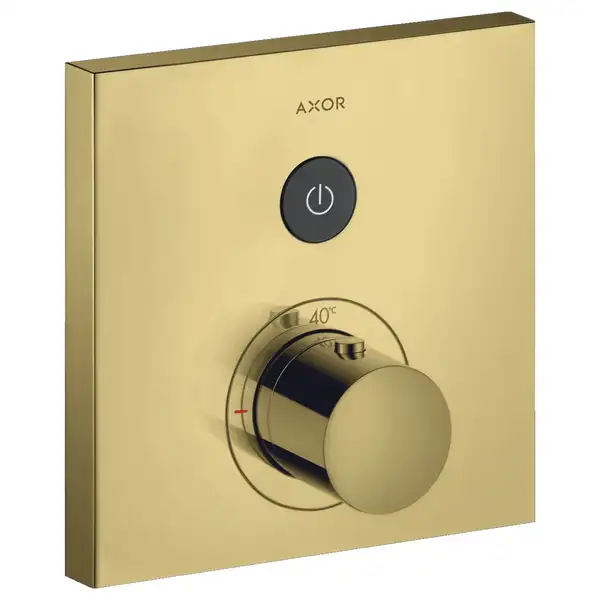 Термостат на 1 потребитель, скрытого монтажа Axor ShowerSelect (цвет - полированное золото) (36714990) фото 1 Aquada.com.ua
