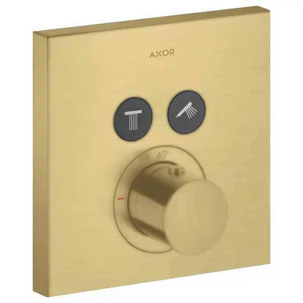 Термостат на 2 потребителя, скрытого монтажа Axor ShowerSelect (цвет - матовое золото) (36715250) фото 1 Aquada.com.ua