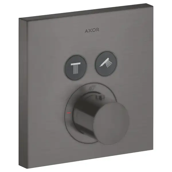 Термостат на 2 потребителя, скрытого монтажа Axor ShowerSelect (цвет - матоый чёрный хром) (36715340) фото 1 Aquada.com.ua Термостат на 2 потребителя, скрытого монтажа Axor ShowerSelect (цвет - матоый чёрный хром) (36715340) фото 1 Aquada.com.ua