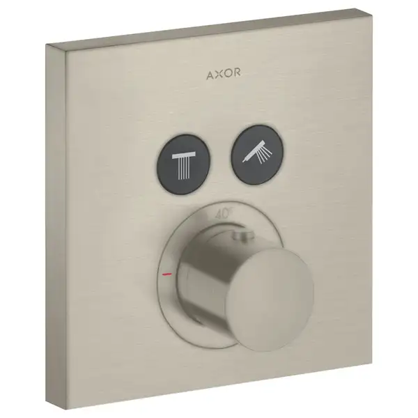 Термостат на 2 потребителя, скрытого монтажа Axor ShowerSelect (цвет - матовый никель) (36715820) фото 1 Aquada.com.ua