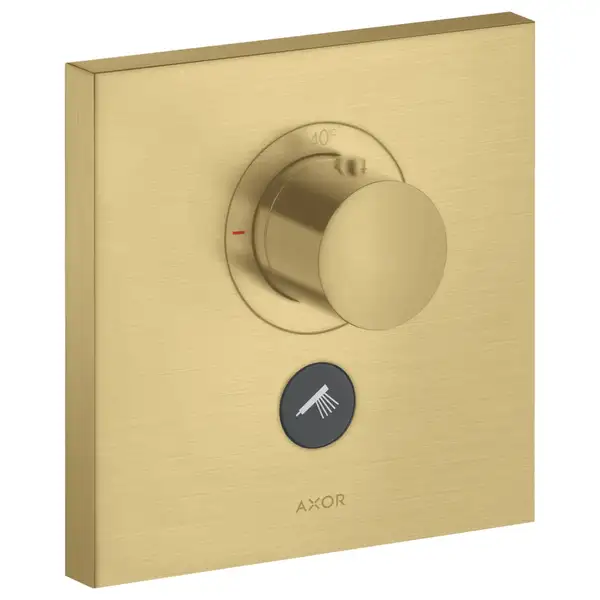 Термостат скрытого монтажа на 1 потребитель Axor ShowerSelect (цвет - матовое золото) (36716250) фото 1 Aquada.com.ua
