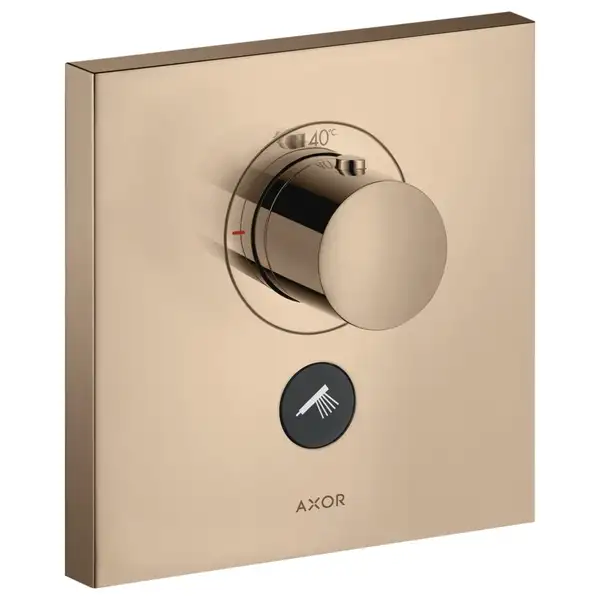 Термостат скрытого монтажа на 1 потребитель Axor ShowerSelect (цвет - полированное красное золото) (36716300) фото 1 Aquada.com.ua