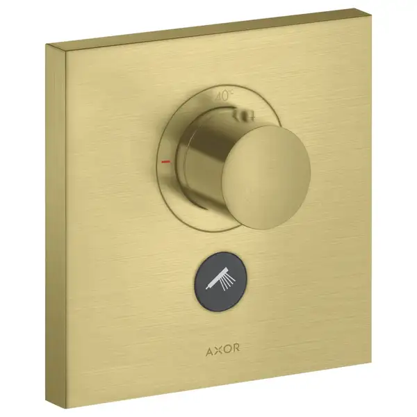 Термостат скрытого монтажа на 1 потребитель Axor ShowerSelect (цвет - матовая латунь) (36716950) фото 1 Aquada.com.ua