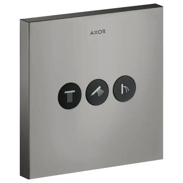 Вентиль скрытого монтажа для 3 потребителей Axor ShowerSelect (цвет - полированный чёрный хром) (36717330) фото 1 Aquada.com.ua Вентиль скрытого монтажа для 3 потребителей Axor ShowerSelect (цвет - полированный чёрный хром) (36717330) фото 1 Aquada.com.ua