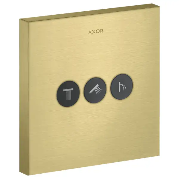 Вентиль скрытого монтажа для 3 потребителей Axor ShowerSelect (цвет - матовая латунь) (36717950) фото 1 Aquada.com.ua