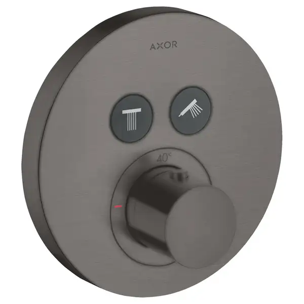 Термостат для душа Axor ShowerSelect на 2 потребителя (цвет - чёрный матовый хром) (36723340) фото 1 Aquada.com.ua