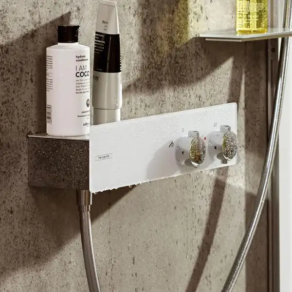 HANSGROHE Термостат для душа, на 1 пользователь хром, белый ShowerTablet 350 (13102400) фото 3 Aquada.com.ua