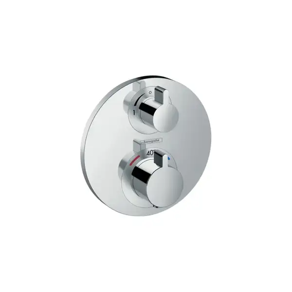 Термостат для душа с запорным вентилем Hansgrohe Ecostat S (цвет - хром) (15757000) фото 1 Aquada.com.ua