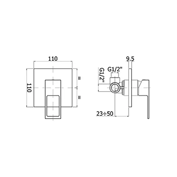 Смеситель для душа Paffoni Effe (цвет - хром) (EFBOX010CR) фото 2 Aquada.com.ua