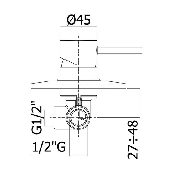 Смеситель для душа Paffoni Light (цвет - хром) (LIG010CR) фото 2 Aquada.com.ua
