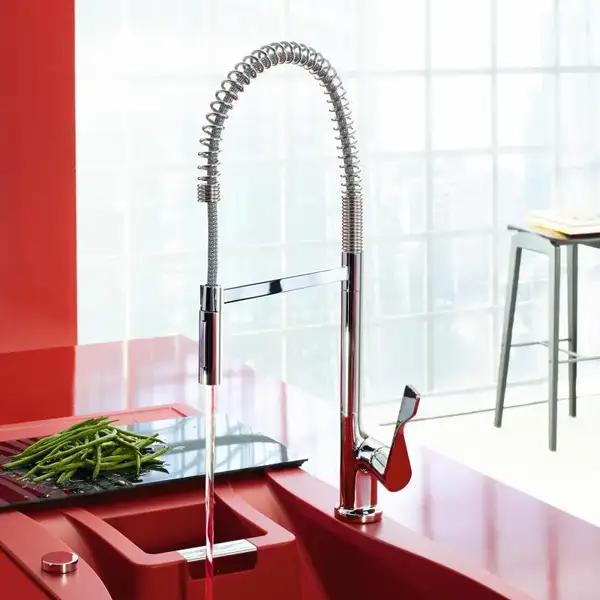 Смеситель для кухни, выдвижной гибкий излив Axor Citterio (39840000) фото 2 Aquada.com.ua