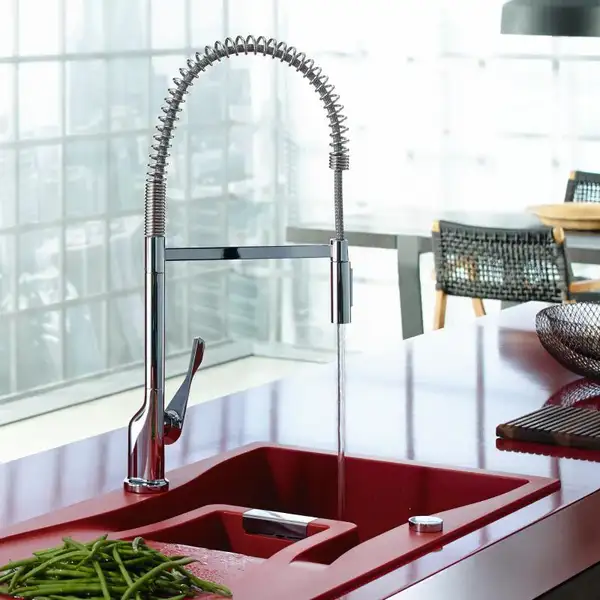 Смеситель для кухни, выдвижной гибкий излив Axor Citterio (39840000) фото 3 Aquada.com.ua