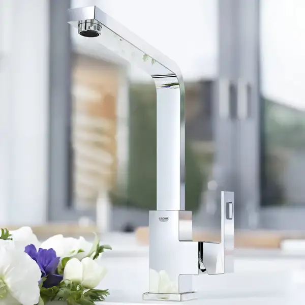 Смеситель для кухни, с поворотным изливом Eurocube Grohe (цвет - хром) (31255000) фото 9 Aquada.com.ua