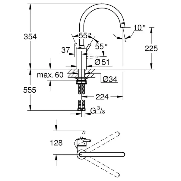 Змішувач для кухні Grohe Concetto new (32661DC3)