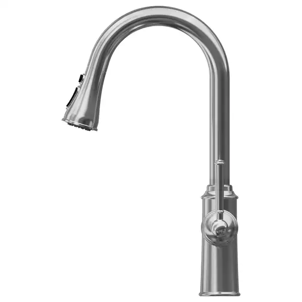 Смеситель для кухни Imprese Hydrant (цвет - никель матовый) (ZMK031806150) фото 2 Aquada.com.ua