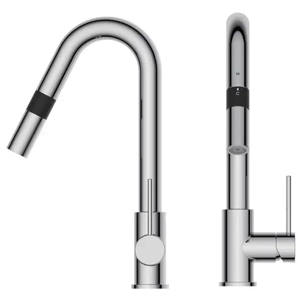 IMPRESE SMART bio смеситель для кухни с дозатором, хром, 35 мм (ZMK051901151) фото 4 Aquada.com.ua