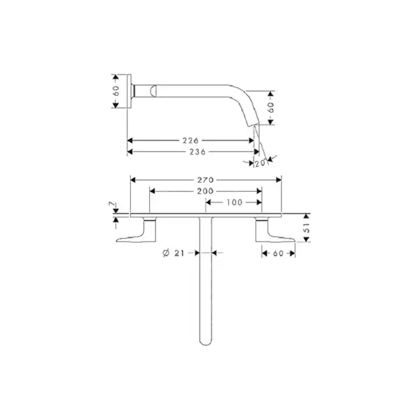 Смеситель для раковины Axor Citterio M (34316000) фото 3 Aquada.com.ua